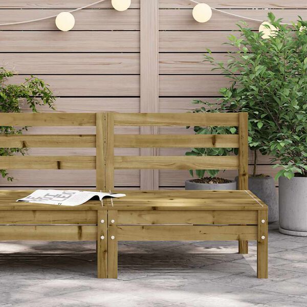vidaXL Garden Sofa Natural wood Treated pine wood