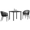 vidaXL Garden Dining Set 5 pcs Gray Poly rattan