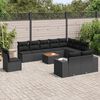 vidaXL Garden Sofa Set Black