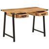 vidaXL Desk Natural Wood Solid Mango Wood and Iron Desk Rectangular