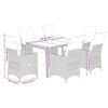 vidaXL Garden Dining Set Black, Cream