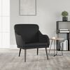 vidaXL Armchair Black Faux leather, metal, plywood 24.8 x 29.7 x 31.5 in