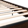 vidaXL Bed Frame Brown Oak Engineered Wood, Metal, Plywood Small Single