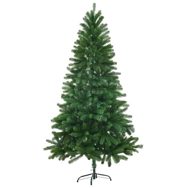vidaXL Christmas Tree Green Polyethylene, Steel Medium Foldable