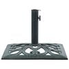 vidaXL Umbrella Base Green Cast iron 26.5 lbs Durable Umbrella Base
