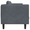 vidaXL Sofa Dark Grey Velvet (100% polyester), plywood, solid wood