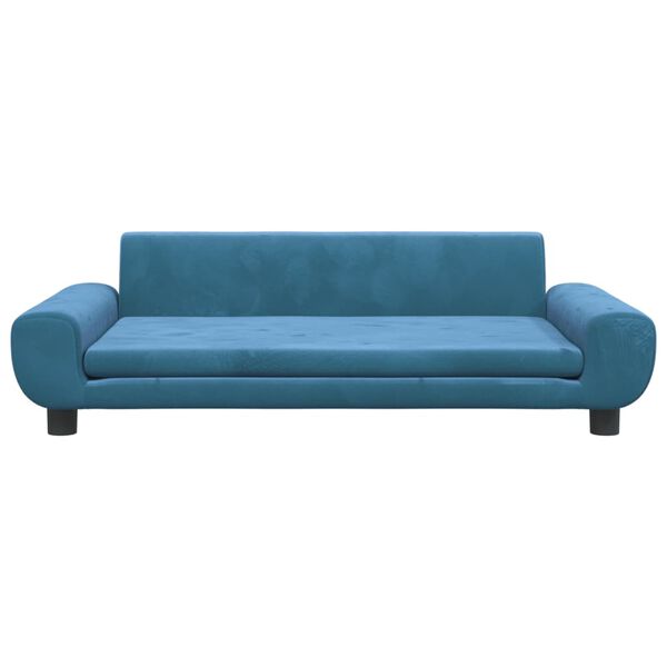 vidaXL Kids Sofa Blue 39.4x21.3x13.0" Velvet