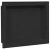 vidaXL Shower Niche Matt Black 16.1"x20.1"x3.9"