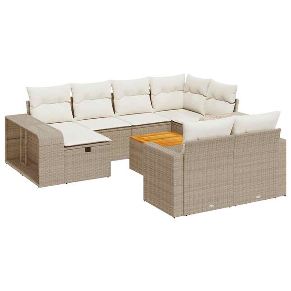 vidaXL Garden Sofa Set Beige