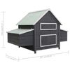 vidaXL Chicken Coop Grey and white Pinewood, plywood