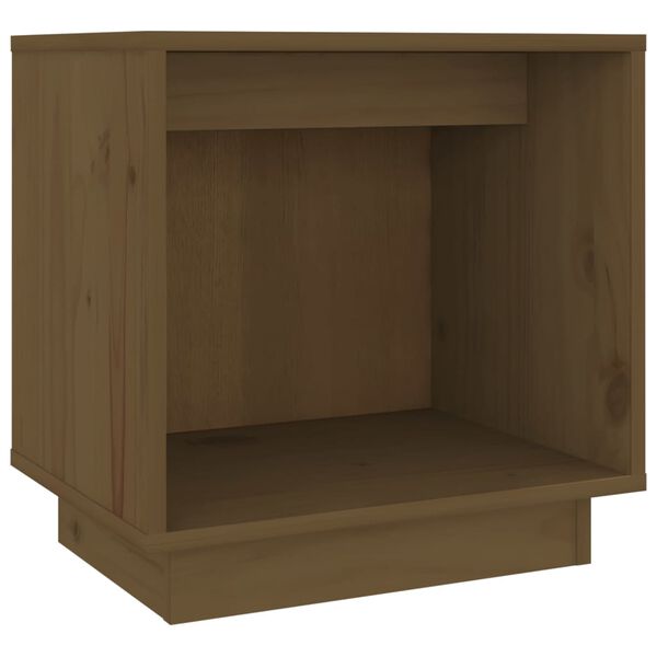 vidaXL Bedside Cabinet Honey Brown Solid Pine Wood Medium