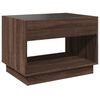 vidaXL Coffee Table Brown oak Engineered wood, Glass Medium Coffee Table