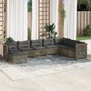 vidaXL Garden Sofa Set Grey, Dark Grey