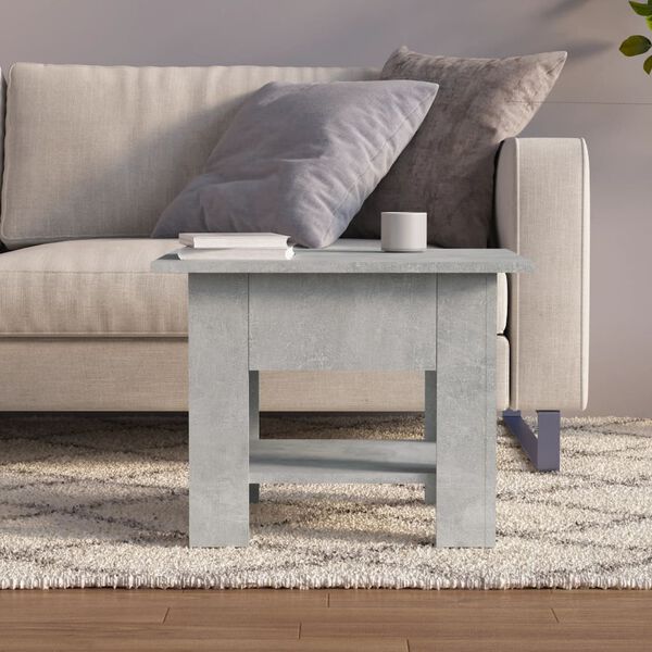 vidaXL Coffee Table Concrete gray Engineered wood Compact Coffee Table