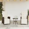 vidaXL Bistro Set Brown, Cream White