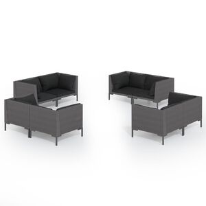 vidaXL Garden Lounge Set Dark Grey