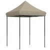 vidaXL Party Tent Taupe Oxford fabric with PVC coating, Powder-coated steel