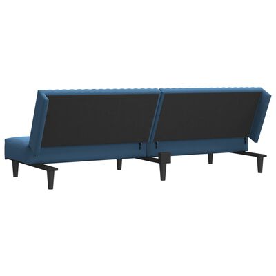 vidaXL 2-Seater Sofa Bed Blue Velvet