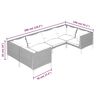 vidaXL Garden Lounge Set Dark grey Powder-coated steel Large