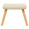 vidaXL Relaxing Chair With Stool Cream