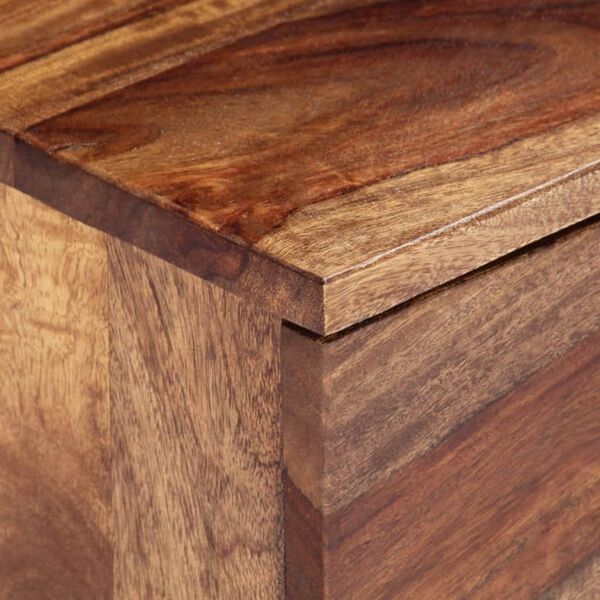 vidaXL TV Cabinet Light brown Solid Acacia Wood 57.1 in TV Cabinet