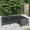 vidaXL Garden Lounge Set Dark grey, Black