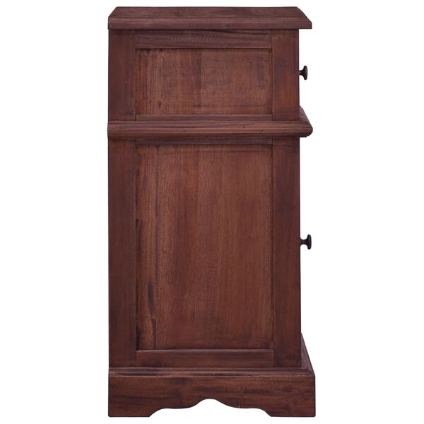 vidaXL Bedside Cabinet Classic Brown Solid Mahogany Wood Medium Storage