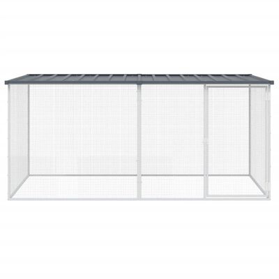 vidaXL Chicken Cage with Roof Anthracite 79.9"x38.6"x35.4" Galvanized Steel
