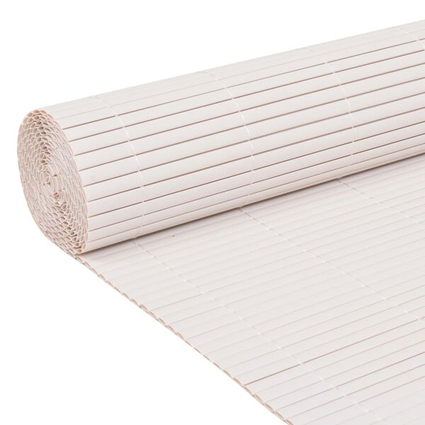 vidaXL Double-Sided Patio Fence 43.3x118.1" White