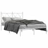 vidaXL Bed Frame White Steel 47.2x78.7 in Bed Frame Rectangular