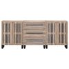 vidaXL Sideboard Bleached finish wood grain Solid mango wood, Steel Medium