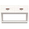 vidaXL TV Cabinet White Solid Pine Wood 35.4x15.7x23.6 in TV Cabinet