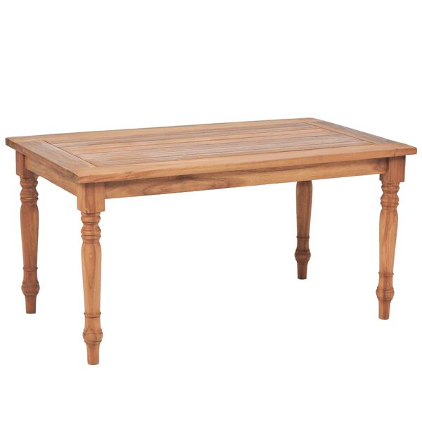 vidaXL Coffee Table Brown Teak wood 35.4x19.7x17.7 in Decorative Inlays