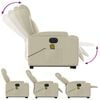 vidaXL Electric Stand Up Massage Recliner Chair Cream