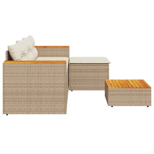 vidaXL Garden Sofa Set Beige