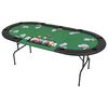 vidaXL Poker Table Green and Black MDF, polyester, artificial leather, steel
