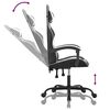 vidaXL Gaming Chair Black and White Faux Leather
