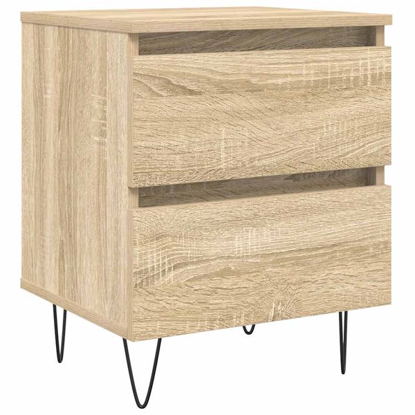 vidaXL Bedside Cabinet Sonoma oak Engineered wood Bedside Cabinet
