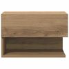 vidaXL Wall-mounted Bedside Cabinet Artisian Oak Engineered Wood Compact