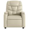 vidaXL Massage Recliner Chair Cream Faux leather, Metal, Plywood Medium