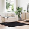 vidaXL Shaggy Rug Black 100% Polyester 63.0 x 63.0 in Foldable