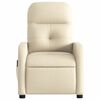 vidaXL Massage Recliner Chair Cream Fabric (100% polyester), metal, plywood