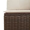 vidaXL Garden Sofa Set Brown Poly Rattan Large UV-resistant materials