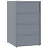 vidaXL Wheelie Bin Storage for Single Bin Grey 27.2x31.1x46.1" Steel