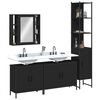 vidaXL Bathroom Cabinet Set Black