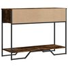 vidaXL Console Table Smoked Oak Engineered Wood, Metal