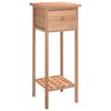 vidaXL Side Table With Drawer Walnut Solid walnut wood Tall Side Table