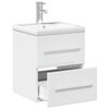 vidaXL Bathroom Sink Cabinet White Engineered wood, Ceramic Compact