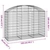 vidaXL Gabion Basket Silver Galvanized Iron Large Durable