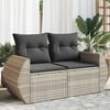 vidaXL Garden Sofa Light grey